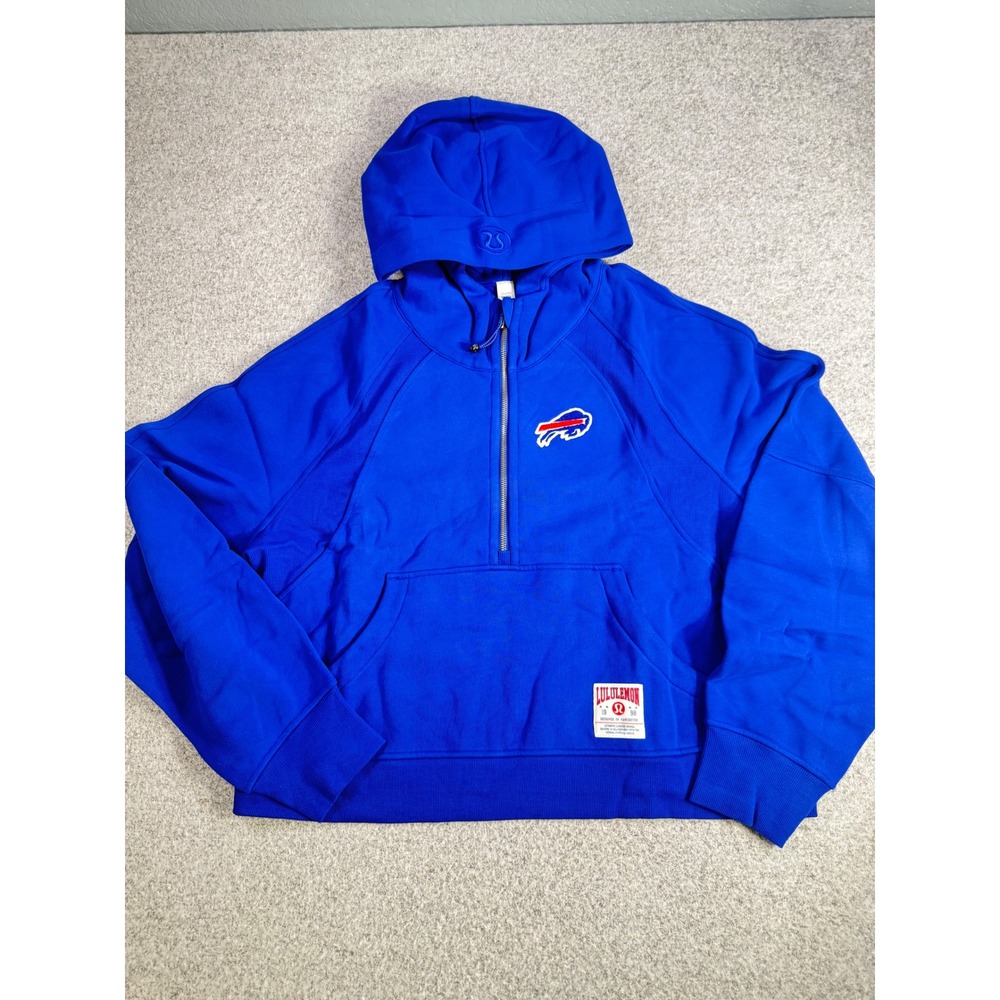 Lululemon Buffalo Bills Scuba Oversized Half-Zip Hoodie Cobalt Blue XL/XXL NEW